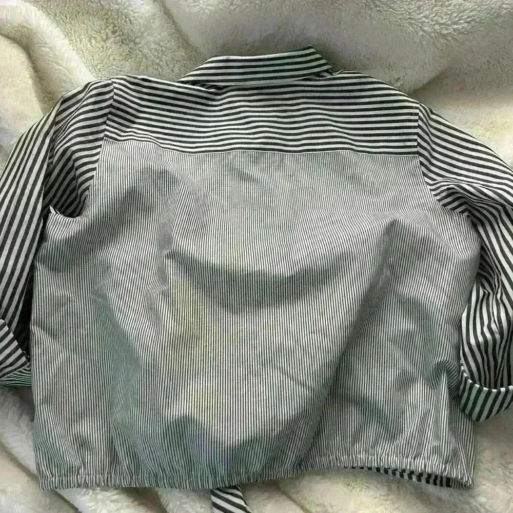 Chico’s Striped‎ Tie Front Button Up Blouse - Picture 3 of 5